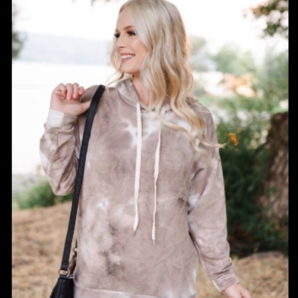 Mocha Tie-Dye Hoodie